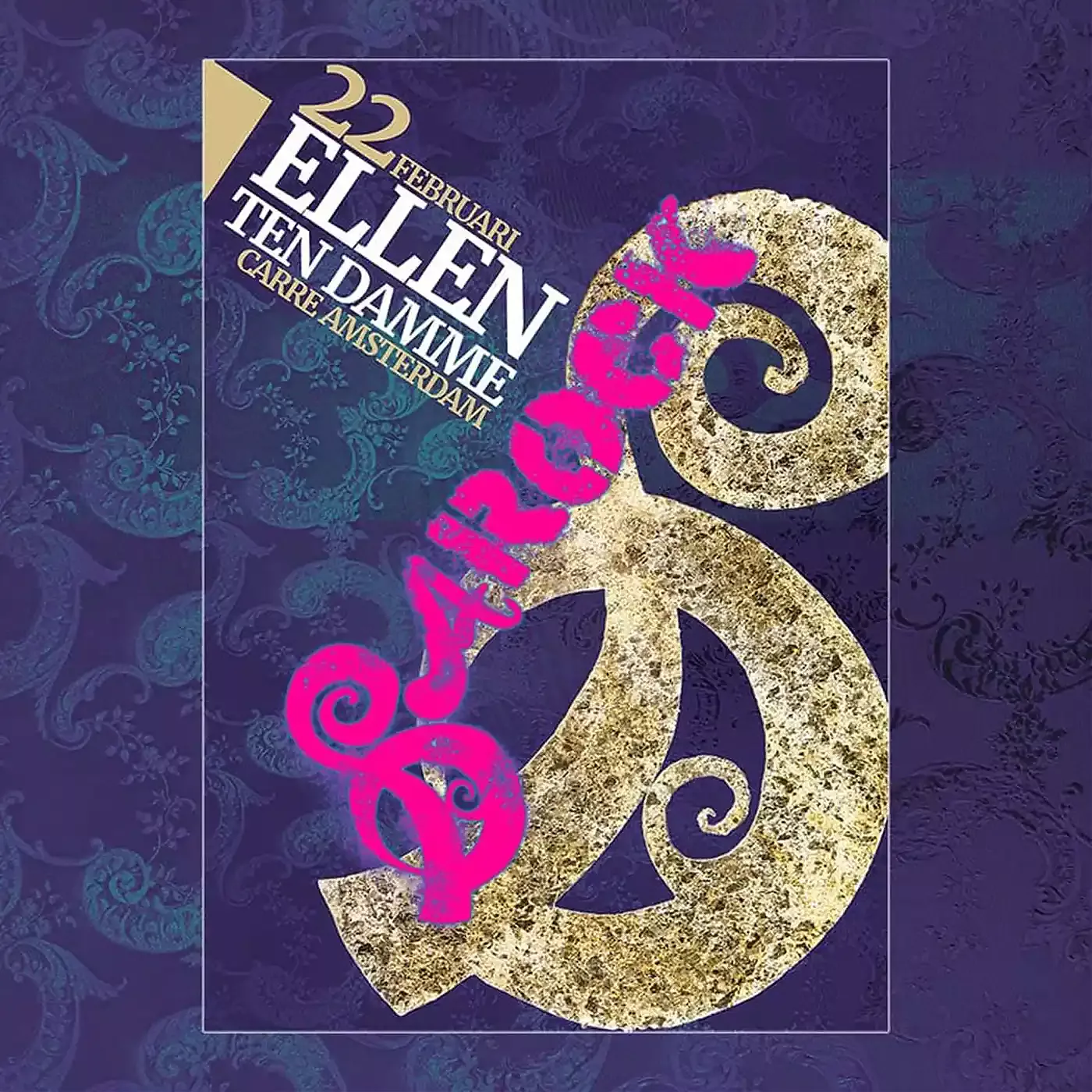Ontwerp voor een poster van de theatertour van Ellen Ten Damme. Papierkunst